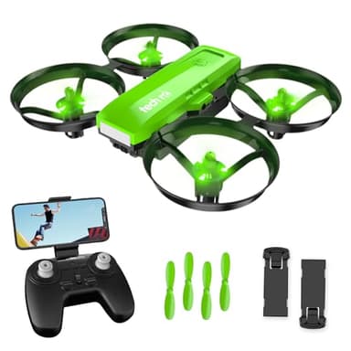 EYLM Mini Drone con Cámara HD 1080P, RC Quadcopter con App WiFi FPV 3D Flips, Modo sin Cabeza, Estabilización de Altitud, 3 Velocidades Regalos para Principiantes y Niños, 2 Baterías