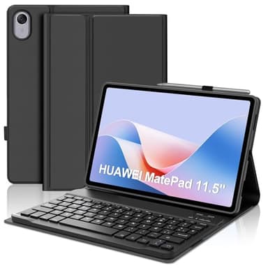 WAVATA Funda Teclado para Huawei MatePad 11.5 Pulgadas 2025, Español Ñ Bluetooth Desmontable Teclado para Huawei MatePad 11.5'' 2025, Nergo