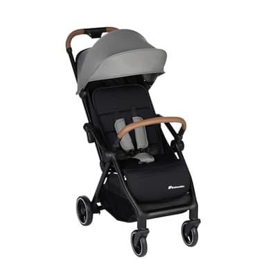 Bebeconfort Sunlite, Silla paseo bebé, 0-4 años(máx. 22kg), Silla de paseo ligera (7,2kg), Posición tumbada, Plegado automático y compacto, Reclinado con 1 mano, Gran Cesta (5 kg), Tinted Grey