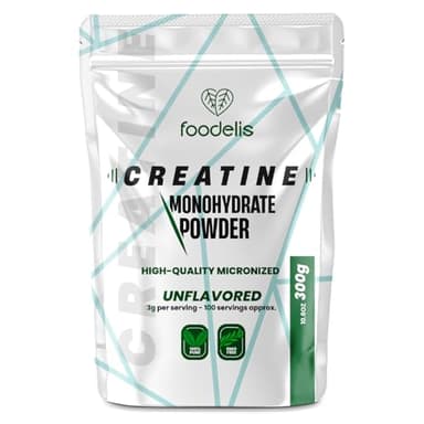 Creatina monohidratada en polvo micronizada 300g / 100 dosis - Pura sin aditivos - Sin sabor - Incluye dosificador - Alta solubilidad - 100% creatina monohidrato micronizada