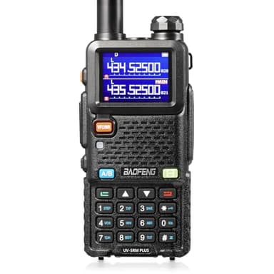 BAOFENG UV-5RM Plus Walkie Talkie multibanda para radioaficionado, Radio portátil Recargable con Largo Alcance, Copia de frecuencia, Banda aérea, batería de 2500 mAh