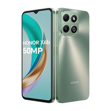 HONOR X6B Smartphone 4G, 4GB 128GB(Memoria Ampliable hasta 8GB), Batería 5200 mAh, Cámara Principal 50 MP, MediaTek Helio G85 (Negro),Android 14, Dual Sim, NFC, Verde