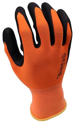 OHMIFY ELECTRICA S.L Guantes de trabajo Poliester Spandex con recubrimiento de nitrilo foam Antideslizantes, transpirables y cómodos para uso industrial y doméstico (1, TALLA 11)