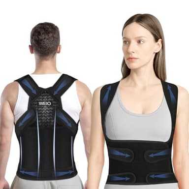 Corrector Postura Espalda para Hombre Mujer: Espalda Recta Postural Correctores - Corrector de Posture Invisible Ajustable Transpirable - Ajustable Corregir Soporte Cuello Hombros Lumbar Enderezar M