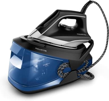 Rowenta Turbosteam - Centro de planchado, Potencia 2600W, Salida vapor 120g/min, Golpe vapor 350g/min, Modo Eco, Suela MicroSteam400 láser, Depósito extraíble XL 1,7L, VR8325