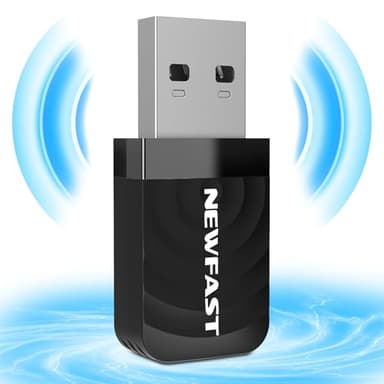 NEWFAST Adaptador WiFi USB para PC 1300Mbps, 5GHz/2,4GHz Receptor WiFi, Dongle Wi-Fi Antena Wi-Fi USB3.0, Compatible Windows 11/10/8/8.1/7,Mac OS 10.9-10.15