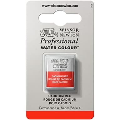 Winsor & Newton Acuarela Profesional - Pintura de Acuarela, Alta Luminosidad, Resistente a la Luz, Calidad de Archivo, 1/2 Godet, Color Rojo Cadmio ROW