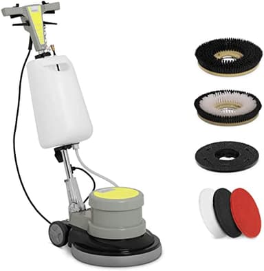ulsonix Pulidora De Suelos Máquina Abrillantadora TOPCLEAN 1100A (Tanque de 12 L, Ruedas de PP, Potencia: 1.100 W, 17 pulgadas)