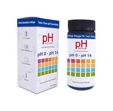 Kit de 100 tiras reactivas de pH, aplicación universal (pH0-14), test de pH sensible para saliva y orina