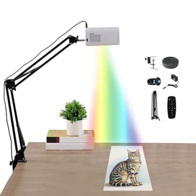 Buhelyc Lámpara de Proyector de Arte Portátil Proyector de Dibujo Herramienta de Dibujo para Bocetos para Trazar y Pintar