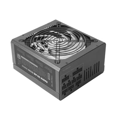 Tacens RADIX VII AG 800, Fuente Alimentación Full Modular 800W ATX, 10 Años Garantía, 80Plus Silver, +87% Eficiencia, Ventilador 140mm FDB con Tecnología AI-RPM, Condensadores Japoneses 105º, Negro
