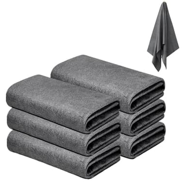 flintronic Paño de Limpieza Mágico, 6PCS Bayetas Microfibra para Cristales sin Pelusa, 30 * 30CM, Bayetas de Limpieza de Microfibra sin Rayas Reutilizables para Limpiar Cristales para Ventana, Coche