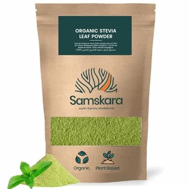 Stevia en Polvo Natural Pura Orgánica (Asteraceae) | Hojas de Estevia Molidas 100% Naturales | BIO Ecológico sabor como regaliz | Endulzante cruda | 100 g x 1 - Envasado 2025 Frescura Garantizada