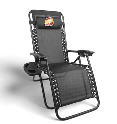 Pincho Tumbona Jardin Exterior, Sillon Gravedad Cero, Sillones Plegables, Hamaca, Silla Jardin Exterior, Terraza, Camping, Acero Ligero, Portavasos Incluido.