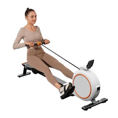 Copant Máquina de Remo Magnética, Máquina de Cardio con Soporte para Tableta, 32 Niveles de Resistencia Remadora para Uso en Casa MAX 136 kg, APP Control Pantalla LCD y Escenarios Virtuales Inmersivos