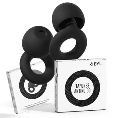 BYL® - SUPER PACK tapones para oidos anti ruido para dormir - tapones para dormir 28dB - auriculares para dormir tallas XS/S/M/L - tapones oidos cancelacion de ruido - ear plugs - earplugs - CE