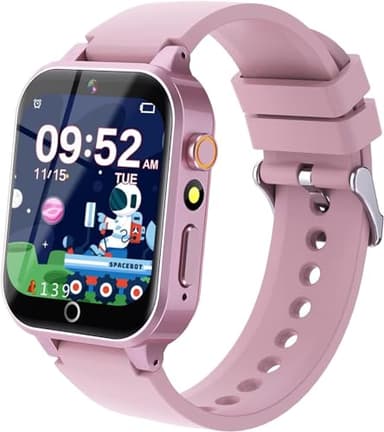 Reloj Inteligente Niño, Smartwatch Niños con 26 Juegos HD Cámara Alarma Reproductor de Música Podómetro Caloría Pantalla Táctil, Reloj Niño Juguetes Regalos para Niños Niñas 4-12