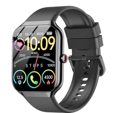2026 Reloj Inteligente Hombre Mujer, 1.96" Smartwatch con Llamadas Bluetooth y Whatsapp Notificación, IP68 Pulsera Actividad con 100+ Modos Deportivos, Pulsómetro, Monitor de Sueño para Android iOS