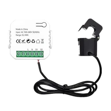 POFET Medidor Inteligente Monitor de Energía WiFi Monitor de Uso de Electricidad 80A Compatible con Tuya Smart Life