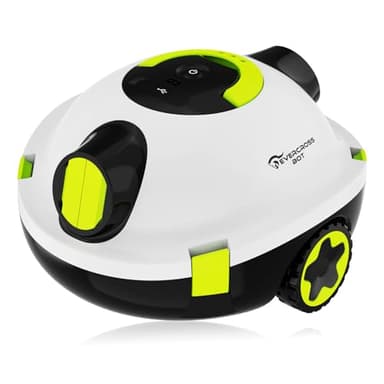 EVERCROSS BOT Y10 Robot Limpiafondos Piscina, Robot de Piscina Sin Cable, 100 Min de Limpieza del Suelo, Robots de Piscina para Piscinas de hasta 120㎡, Estacionamiento Automático, Filtro180μm (Blanco)