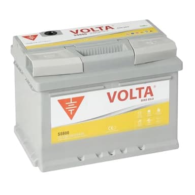 Batería de Coche Start-Stop EFB 60Ah 570 AEN - Volta Gold SS600D - Sistema Start-Stop Básico - Borne +Derecha - Medidas Largo 242 x Ancho 175 x Alto 175 mm con 2 Años Garantía - Fabricación Europea