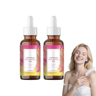 Aceite de Cyperus rotundus - Aceite inhibidor del vello con Cyperus rotundus, suero corporal suavizante, ayuda a frenar el crecimiento del vello corporal, hidrata y suaviza la piel (2 botellas)