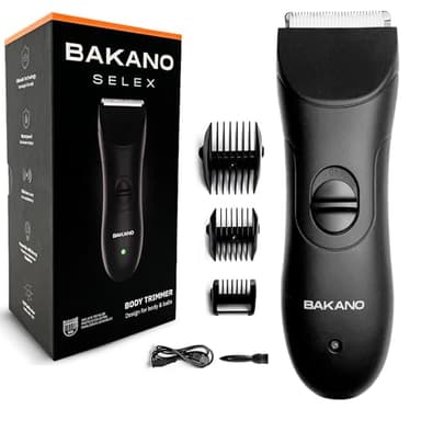 BAKANO SELEX ORIGINAL - Afeitadora Corporal Masculina.Depiladora Corporal Hombre con Tecnología SkinSafe e Impermeable. Rasuradora Hombre Ideal para Genitales y Vello Púbico