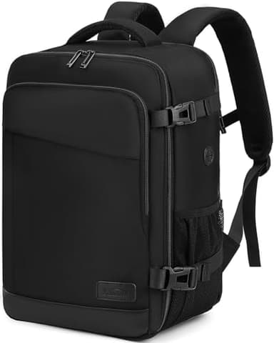 Xkdoai Mochila Viaje Cabina Avion 40x20x25 Para Ryanair Equipaje De Mano Mochila Cabina Negro Repelente Al Agua Antirrobo Para Hombre
