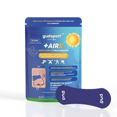 gudslip ZZZ Tiras nasales Gudsport - Gudslip - Mejoran la respiración al practicar deporte. Mayor flujo de aire y protección antisudor.
