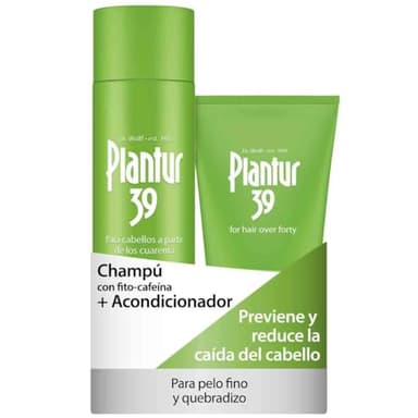 Plantur 39 Phyto Caffeine Shampoo y Conditioner I Champú Mujer con Cafeína 250 ml y Acondicionador 150 ml | Evita y Reduce la Anticaida Cabello | Para la Caida del Cabello Delgado y Frágil