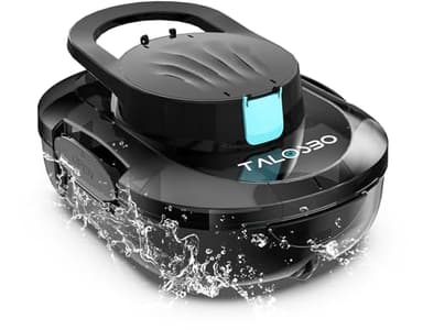 TALOSBO Pleco S1 Robot de Piscina con Doble Motor, Robot Limpiafondos Piscina Sin Cable, 80 Min de Autonomía, Autoaparcable, para Piscinas de Fondo Plano