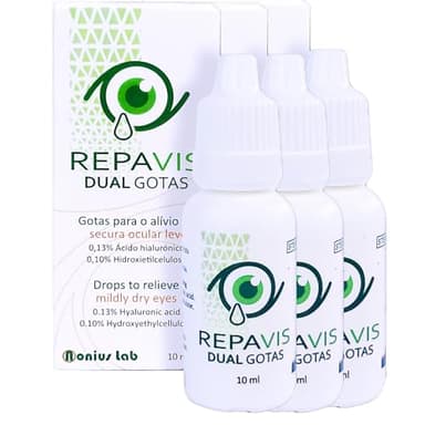 REPAVIS OJOS SECOS | Lagrima Artificial Para el Trartamiento de Ojo Seco | Pack de 3 unidades de 10ml