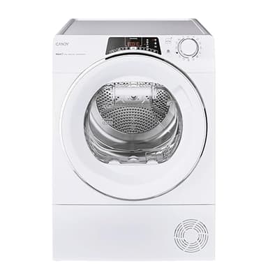 Candy RapidÓ ROE H8A3TCEX-S, Secadora 8KG, Bomba de Calor, Pantalla Smart Text, WiFi, App hOn, 14 Ciclos, 7 Rápidos, Cajón Condensación Easy Case de 5L, Inicio Diferido 24H, Blanco