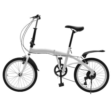 HuKaiL Bicicleta plegable de 20 pulgadas, bicicleta plegable para adultos con 7 velocidades, freno en V plegable, acero al carbono, para niños, adultos, bicicletas plegables para deportes al aire