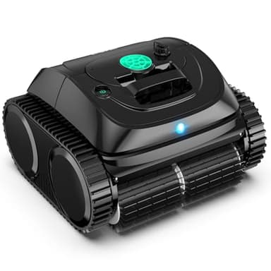(Upgrade) WYBOT C1-01 Robot Piscina Limpiafondos y Paredes, Para piscinas enterradas y elevadas, 150min autonomía, Limpieza 4-en-1 (150m²), Navegación inteligente & App, Negro-Negro tinta