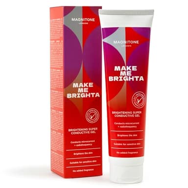 MAGNITONE Make Me Brighta – Gel superconductor iluminador con Niacinamida, Vitaminas C & E y Aceite de Girasol para dispositivos Microcurrent & RF – Leave-on, sin perfume