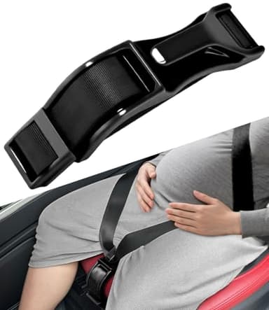Zofoy Ajustador de Funda de Asiento Para Embarazo, Cinturon Embarazada, Cinturones Embarazada Coche, Ajustable Para Aliviar la Presión Abdominal en Mujeres Embarazadas, Negro