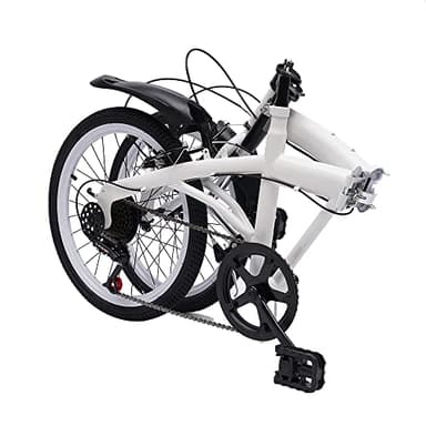 DGKLNDSY Bicicleta plegable de 20 pulgadas 2 ruedas y 7 velocidades, bicicleta de altura ajustable, acero al carbono
