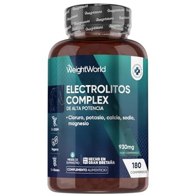 Electrolitos Keto Sin Azúcar 930mg - 180 Comprimidos Veganos - Magnesio, Potasio, Sodio, Calcio y Cloruro que Aportan Sales Minerales para Deporte para 6 Meses, Sin OGM ni Gluten