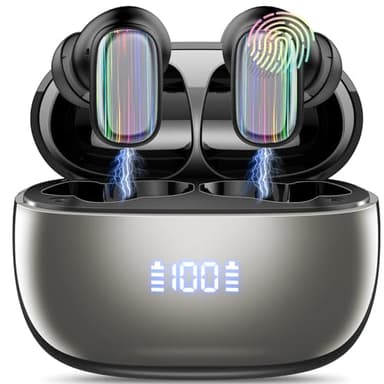 2025 Conyat Auriculares Traductores de Idiomas, 3en1 AI Auriculares Traductor en Tiempo Real 164 Idiomas y 6 Modos de Traducción, 40H Bluetooth 5.4 Cascos Inalambricos para Viajes, Reuniones, Negro