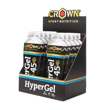 Crown Sport Nutrition HyperGel 45 | Gel Energético con 45 g de Carbohidratos en Ratio 1:0,8 + Sodio (165-400 mg) | Sin y con cafeína (80 mg/gel) | Textura fluida | Certificado Informed-Sport