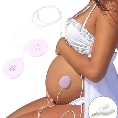 Auriculares Música Auriculares Vientre Bebé Embarazo, Juego de Música Portátil Profesional, Altavoz de Vientre Prenatal para Bebé en el útero Regalo para Mamá Embarazada Baby Shower