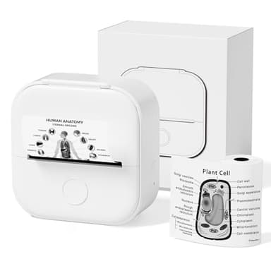 Phomemo T02 Mini Impresora para Movil, Impresora Fotográfica, Portátil Impresora Termica, Etiquetadora Adhesivas Bluetooth Portatil 300 dpi para la Oficina, Escuela, Tienda