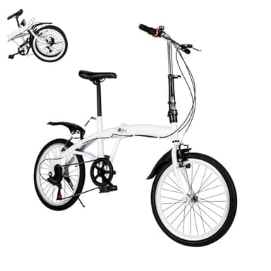Bicicleta plegable de 20 pulgadas, 6 velocidades, para adultos y niños, 1,4 – 1,9 m, bicicleta plegable de aluminio, ligera, para hombre y mujer, altura ajustable