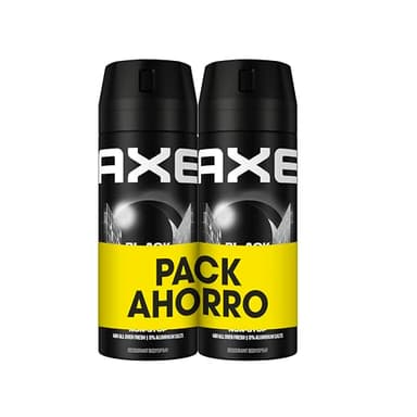 Axe Desodorante Antitranspirante Bodyspray BLACK Pack Ahorro 2x150 ML, El embalaje puede variar