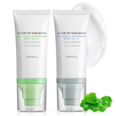 Centella Sunscreen, Crema Solar Facial 50+ Pa++++, Protector Solar Coreano Colocar, Centella Protector Solar, Impermeable, No Grasa, Fuerte Protección UV, Crema Solar Facial Para Todo Tipo de Piel