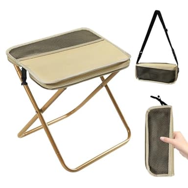 axibanni Versión Mejorada Silla Camping Plegable portátil - Taburete Plegable para Exteriores, fácil de Guardar con Correa y Manual, Ideal para Camping, Festivales y reuniones Familiares