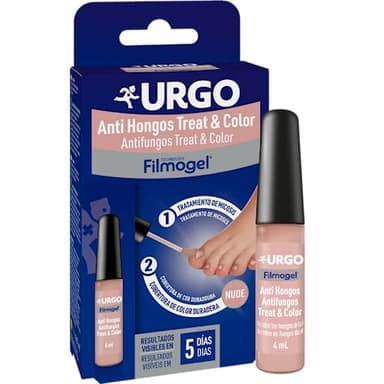 Urgo - Treat & Color - Tratamiento de los hongos en las uñas (onicomicosis o micosis de la uña) - Fórmula 2 en 1 anti-hongos - Frasco de 4 ml