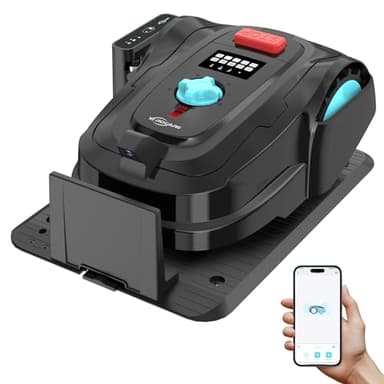 YARDCARE M800Plus Robot Cortacesped sin Cable Perimetral, AI Vision Cortacesped Robot, Jardín hasta 800m², GPS Corte Organizado, Control App, Evitación Precisa de Obstáculos,Retorno Estación de Carga