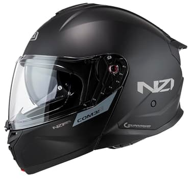 NZI Combo 3 Duo - Casco para Moto, Color Negro Mate, Talla M